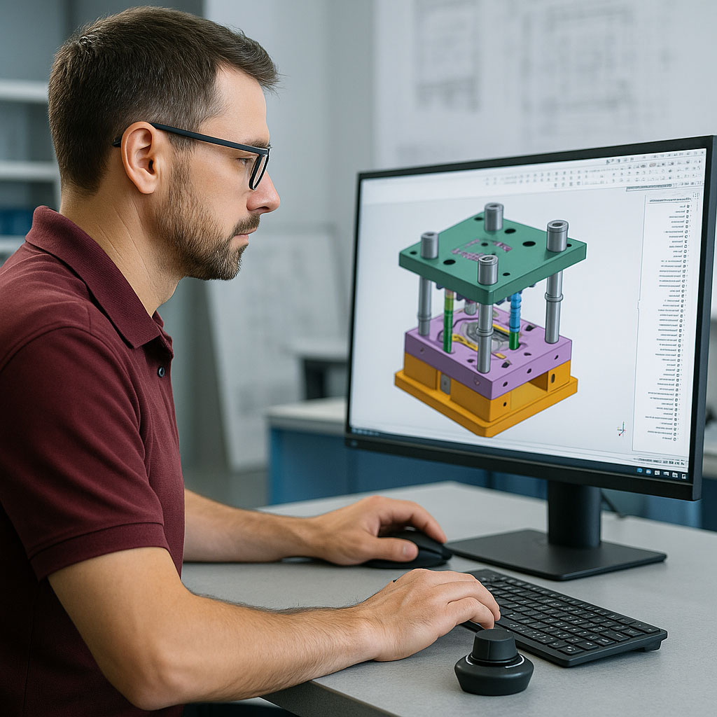 Dessin 3D carcasse de moule Dessin 3D carcasse de moule